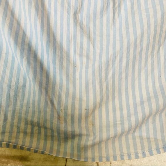 Michael Michael Kors Womens Blue And White Striped Off The Shoulder Top Size XL - Picture 6 of 12